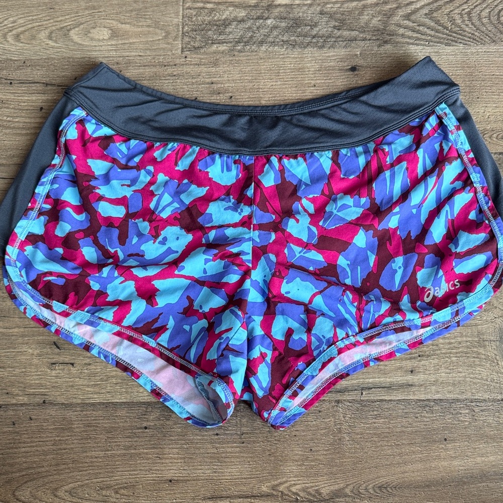 ASICS Women's Vibrant Athletic Shorts - Blue and Pink